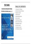 TEST BANK   Comprehensive Radiographic Pathology 8th Edition by Eisenberg&comma; Chapters 1 - 12 