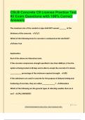 CSLB Concrete C8 License Practice Test  &num;2 Exam Questions with 100&percnt; Correct  Answers