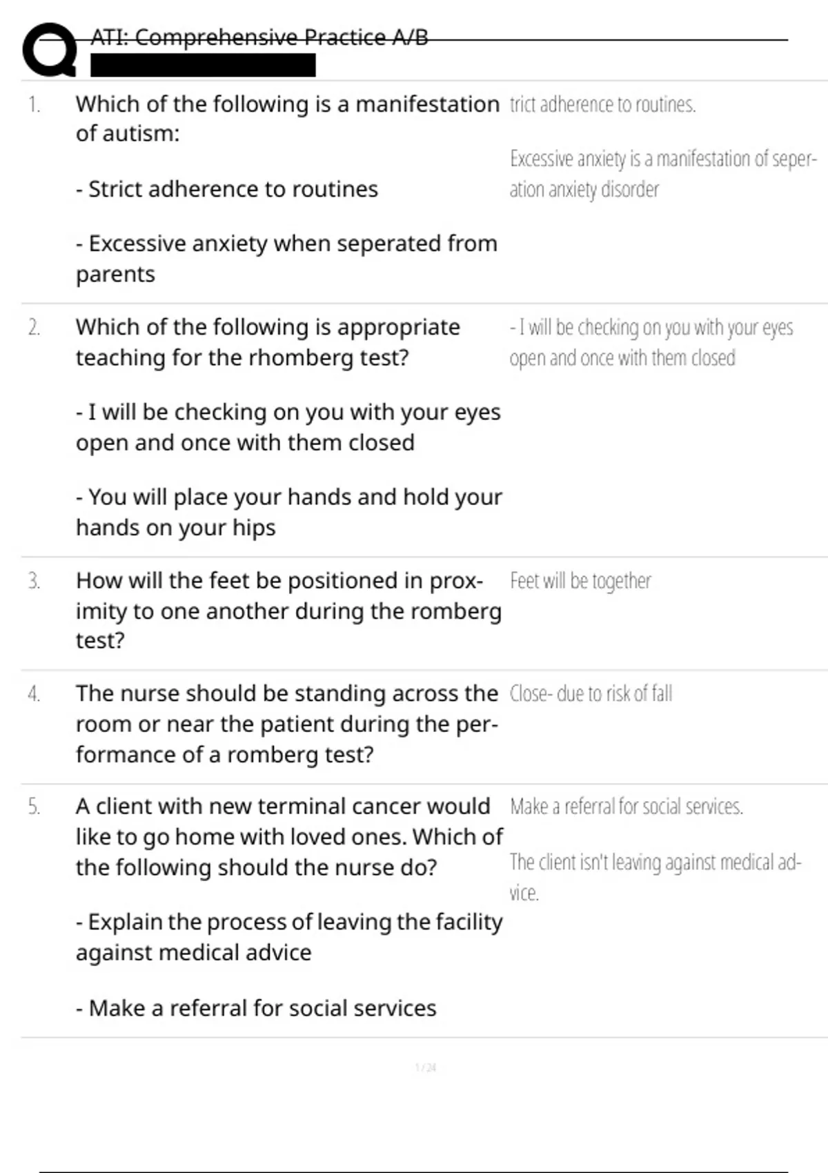 2024 ATI RN COMPREHENSIVE PRACTICE B EXAM ACTUAL EXAM 2024 | ALL ...