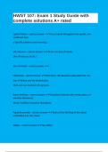 HWST 107&colon; Exam 1 Study Guide with complete solutions A&plus; rated