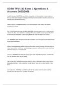 SDSU TFM 160 Exam 1 Questions & Answers 2025&sol;2026