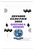 HES4809 EXAM PACK 2025 &lpar;QUESTIONS & ANSWERS&rpar;