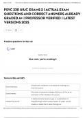 PSYC 230 UIUC EXAMS 2 &vert; ACTUAL EXAM QUESTIONS AND CORRECT ANSWERS ALREADY GRADED A&plus; &vert; PROFESSOR VERIFIED &vert; LATEST VERSIONS 2025