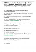 FNP Women-s Health&comma; Exam 3 Questions with Complete Solutions &lpar;Latest 2025&rpar;&period;