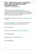 2024 - NAMS Menopause Certification Exam Study Set Questions With Complete Solutions