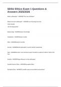 SDSU Ethics Exam 1 Questions & Answers 2025&sol;2026