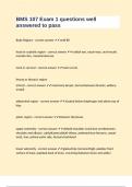 BMS 107 Exam 1 questions well answered to pass