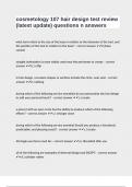 cosmetology 107 hair design test review &lpar;latest update&rpar; questions n answers