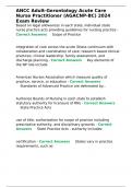 ANCC Adult-Gerontology Acute Care Nurse Practitioner &lpar;AGACNP-BC&rpar; 2024 Exam Review