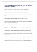 Arbys management EXAM QUESTIONS WITH 100&percnt; CORRECT ANSWERS