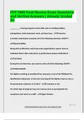 FFP 1000 Final Review Exam Questions  and Verified Answers &vert; Already Graded  A&plus;