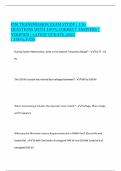 PJM TRANSMISSION EXAM STUDY &vert; 156 QUESTIONS WITH 100&percnt; CORRECT ANSWERS &vert; VERIFIED &vert; LATEST UPDATE 2025 &vert; 100&percnt; PASS