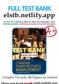 Test Bank for Canadian Human Resource Management 13th Edition &lpar; Author&colon;Schwind&rpar;