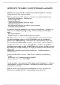 INTERVIEW TACO BELL QUESTIONS AND ANSWERS