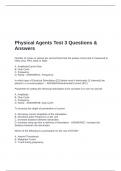 Physical Agents Test 3 Questions & Answers