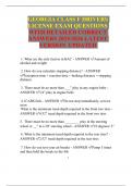 GEORGIA CLASS F DRIVERS LICENSE EXAM QUESTIONS WITH DETAILED CORRECT ANSWERS 2025&sol;2026 LATEST VERSION UPDATED