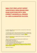 NMLS TEST PREP&comma;LATEST EXPERT UPDATE&lpar;2025-2026&rpar;&vert;BRAND NEW EXAM QUESTIONS WITH 100&percnt; CORRECT ANSWERS&comma;ALL GRADED A&plus;>100&percnt; GUARANTEED SUCCESS&period;