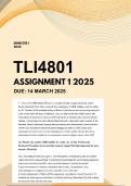 TLI4801 Assignment 1 2025 - Due 25 March 2025