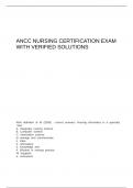 ANCC nursing certification