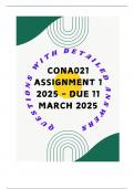 CONA021 Assignment 1 2025 - DUE 11 March 2025