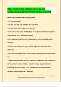 IICL Container Inspector's Exam Questions and Answers 100&percnt; Solved
