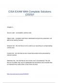 CISA EXAM With Complete Solutions &lpar;2025&rpar;&excl;&excl;
