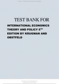 International Economics&colon; Theory and Policy 6th Edition by Krugman & Obstfeld &vert; Complete Test Bank