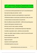 LAT Laboratory Animal Technician Exam  Questions and Verified Detailed Answers