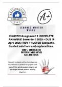 MNG3701 Assignment 2 &lpar;COMPLETE ANSWERS&rpar; Semester 1 2025 - DUE 14 April 2025&semi; 100&percnt; TRUSTED Complete&comma; trusted solutions and explanations&period;