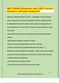 MAT EXAM Questions with 100&percnt; Correct  Answers &vert; Already Graded A&plus;