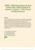 ABFM &plus; KSA Heart Disease &lpar;Latest Update 2025 &sol; 2026&rpar; Questions & Answers &vert; Grade A &vert; 100&percnt; Correct &lpar;Verified Answers&rpar;