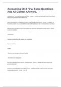 Accounting 5110 Final Exam Questions And All Correct Answers&period;