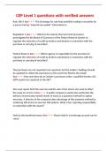CEP Level 1 questions with verified answers&period;