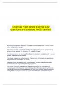 Arkansas Real Estate State Exam Prep questions and answers 100&percnt; guaranteed success&period;&sol;2025&sol;2026