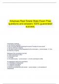 Arkansas Real Estate State Exam Prep questions and answers 100&percnt; guaranteed  success&period;