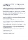 mosby-s essential for nursing assistants ch 1-6&comma; and 8 questions and answers