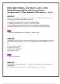 FINAL HESI&colon; NUR206&sol; NUR 206 &lpar;New 2024&sol;2025  Update&rpar; Community Nursing Concepts Exam&comma;  Questions and Verified Answers&comma; 100&percnt; Correct - Fortis