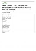 PERIOP 101 FINAL EXAM &sol; LATEST UPDATED QUESTIONS AND DETAILED ANSWERS &lpar;A&plus; GUIDE SOLUTION&rpar; 2025-2026&period;   Terms in this set &lpar;268&rpar; Evidence-based practice questions are typically formatted as PICO questions&period; What does PICO stand for&quest; a&rpar;&Tab;Patient&comma; Intervention&comma;