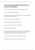HUC Final Exam Review Questions & Answers 2025&sol;2026