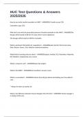 HUC Test Questions & Answers 2025&sol;2026