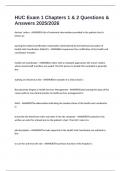 HUC Exam 1 Chapters 1 & 2 Questions & Answers 2025&sol;2026