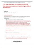 &lpar;Lab 7&rpar; Straighterline microbiology lab BIO250L Microbial Genetics & Genetic Engineering worksheet  2025 Updated
