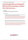 &lpar;lab 6&rpar; Straighterline microbiology lab  BIO250L food microbiology worksheet  2025 100&percnt; Pass Score