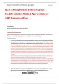 &lpar;Lab 4&rpar; Straighterline microbiology lab  bio250l Selective Media & Agar worksheet  2025 Guaranteed Pass
