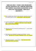 NURS 620 ADULT 1 EXAM 2 2025&vert; BRAND NEW  ACTUAL EXAM WITH 100&percnt; VERIFIED QUESTIONS  AND CORRECT SOLUTIONS&vert; GUARANTEED VALUE  PACK&vert; ACE YOUR GRADES - MARYVILLE  UNIVERSITY&period;