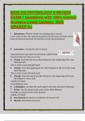 BIOS 252 PHYSIOLOGY II REVIEW EXAM 1Questions with 100- Correct Answers Latest Updates 2025