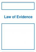 Law of Evidence - Class notes