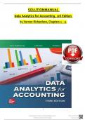TEST BANK For Data Analytics for Accounting&comma; 3rd Edition by Vernon Richardson &lpar;Complete Chapters 1 - 9&rpar; &vert; Complete Guide&period;