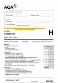 2023 AQA GCSE CHEMISTRY 8462/1H Paper 1 Higher Tier Question Paper & Mark  scheme (Merged) June 2023 [VERIFIED]