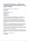 WGU MASTER'S COURSE C702 - FORENSICS AND NETWORK INTRUSION WITH QUESTIONS AND 100&percnt; CORRECT ANSWERS